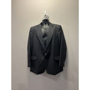 TREGOS Westwear Vtg MEN'S Blazer‎ Sz 46R DARK GRAY ROCKABILLY JACKET Western USA